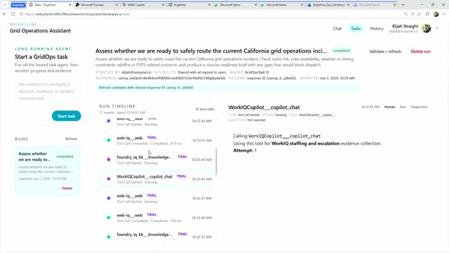 デモ：Microsoft IQ上のエージェント